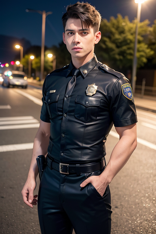 「たくましい警官」