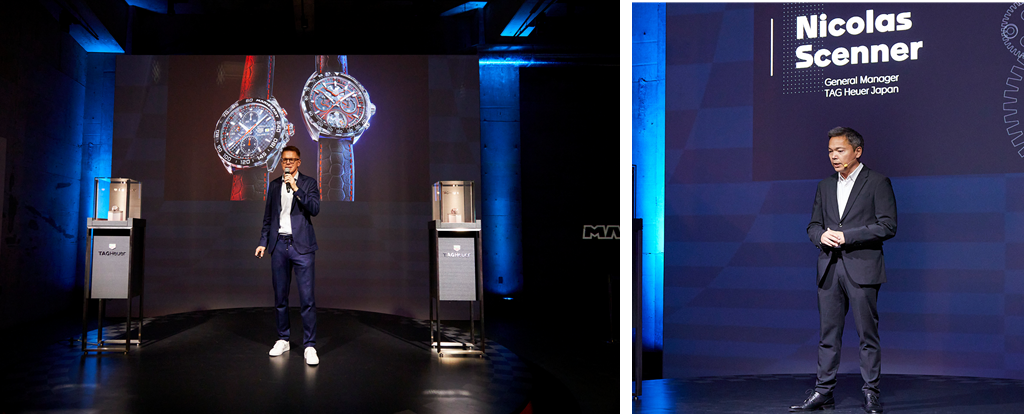 左から)TAG Heuer CMO George CIZ 　TAG Heuer JAPAN GM Nicolas SCENNER