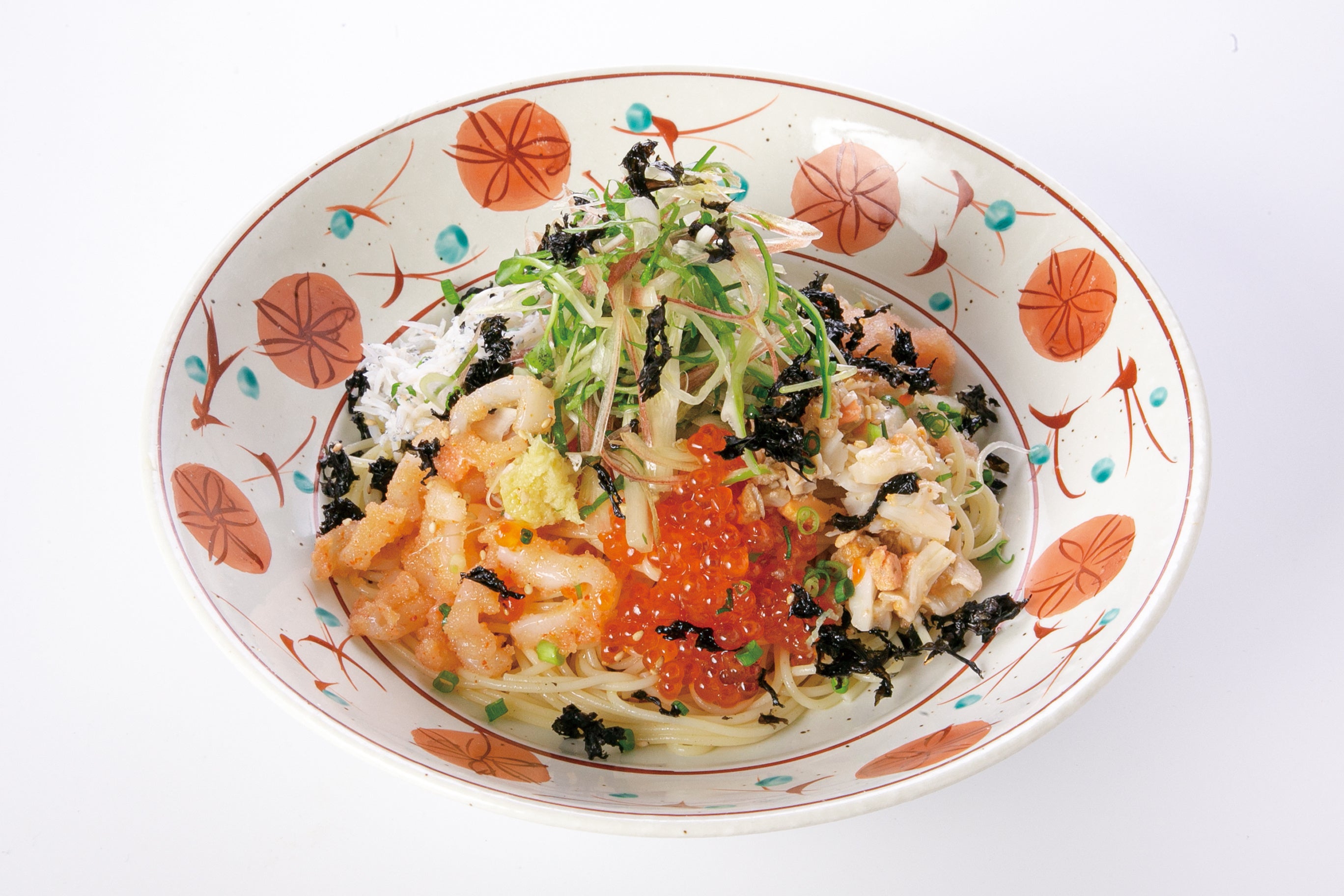 夏の香味野菜 冷製フェデリーニ 壁の穴風