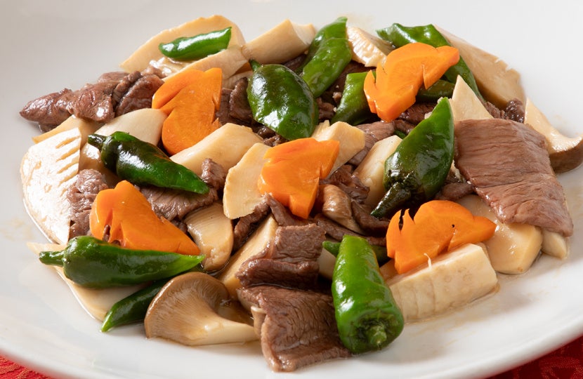 牛カルビのオイスターソース炒め