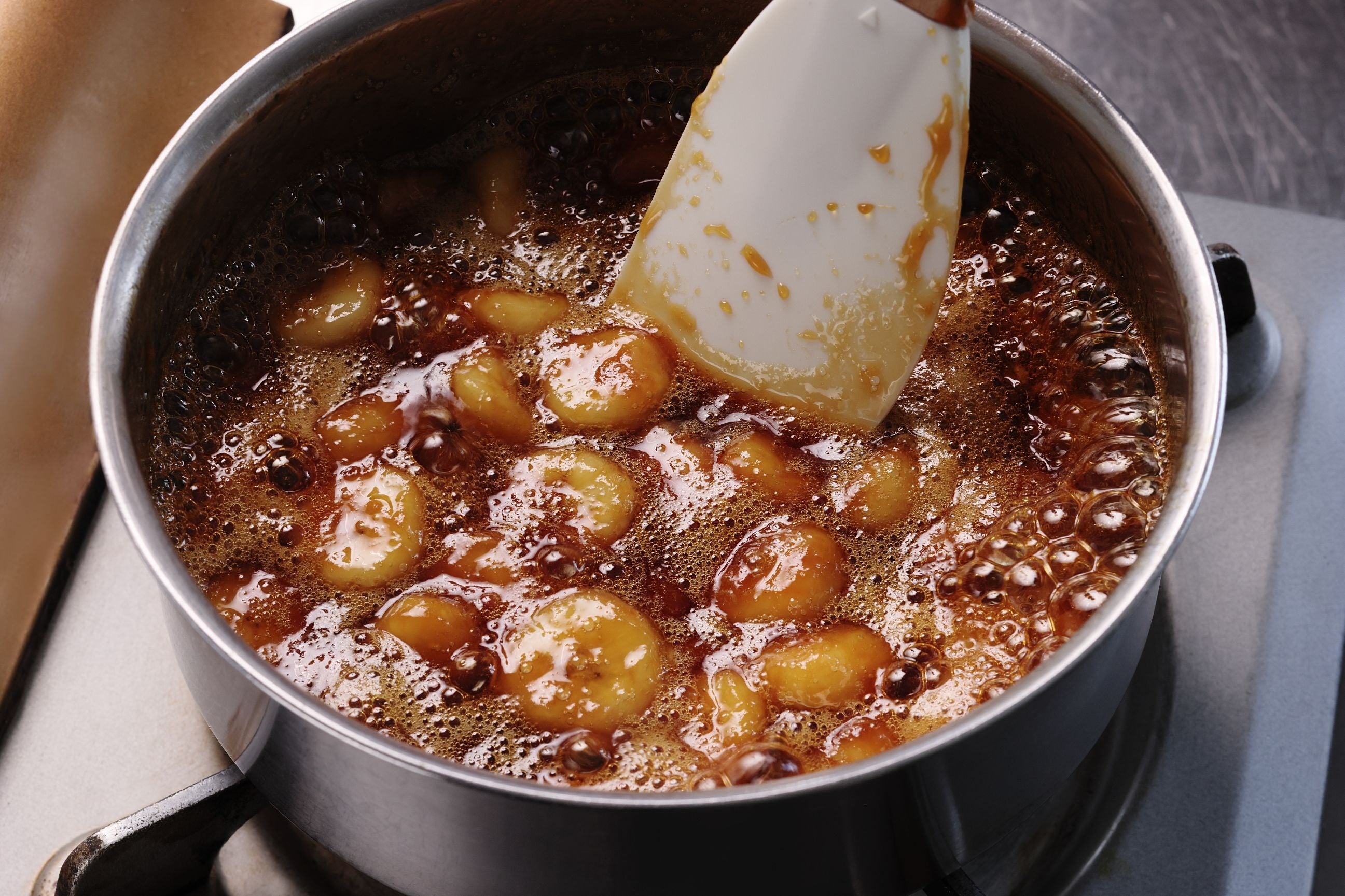 仕入れから3日以内にバナナとキャラメルをペースト