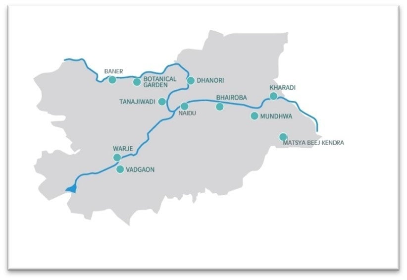 ムラ・ムタ川 プネ市ムラ・ムタ川汚染緩和事業による下水処理場