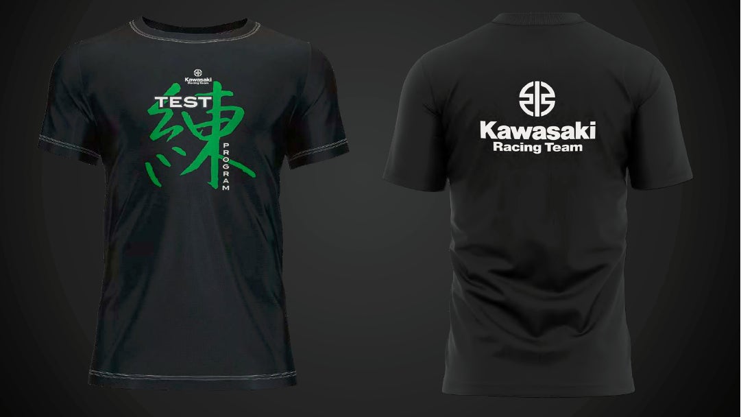 ”練”Tシャツ(Kawasaki Racing Teamの鈴鹿8耐テスト走行用ユニフォーム)