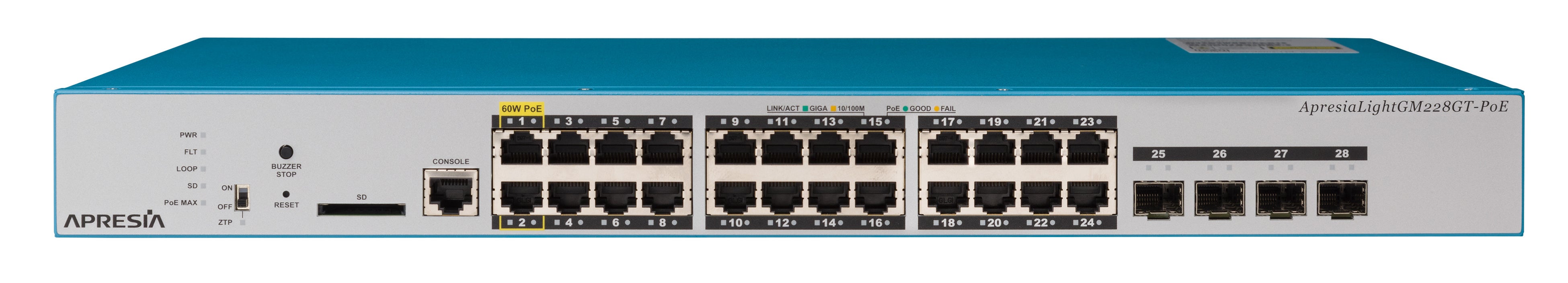 ApresiaLightGM200シリーズから60W PoE++給電対応の新製品3機種