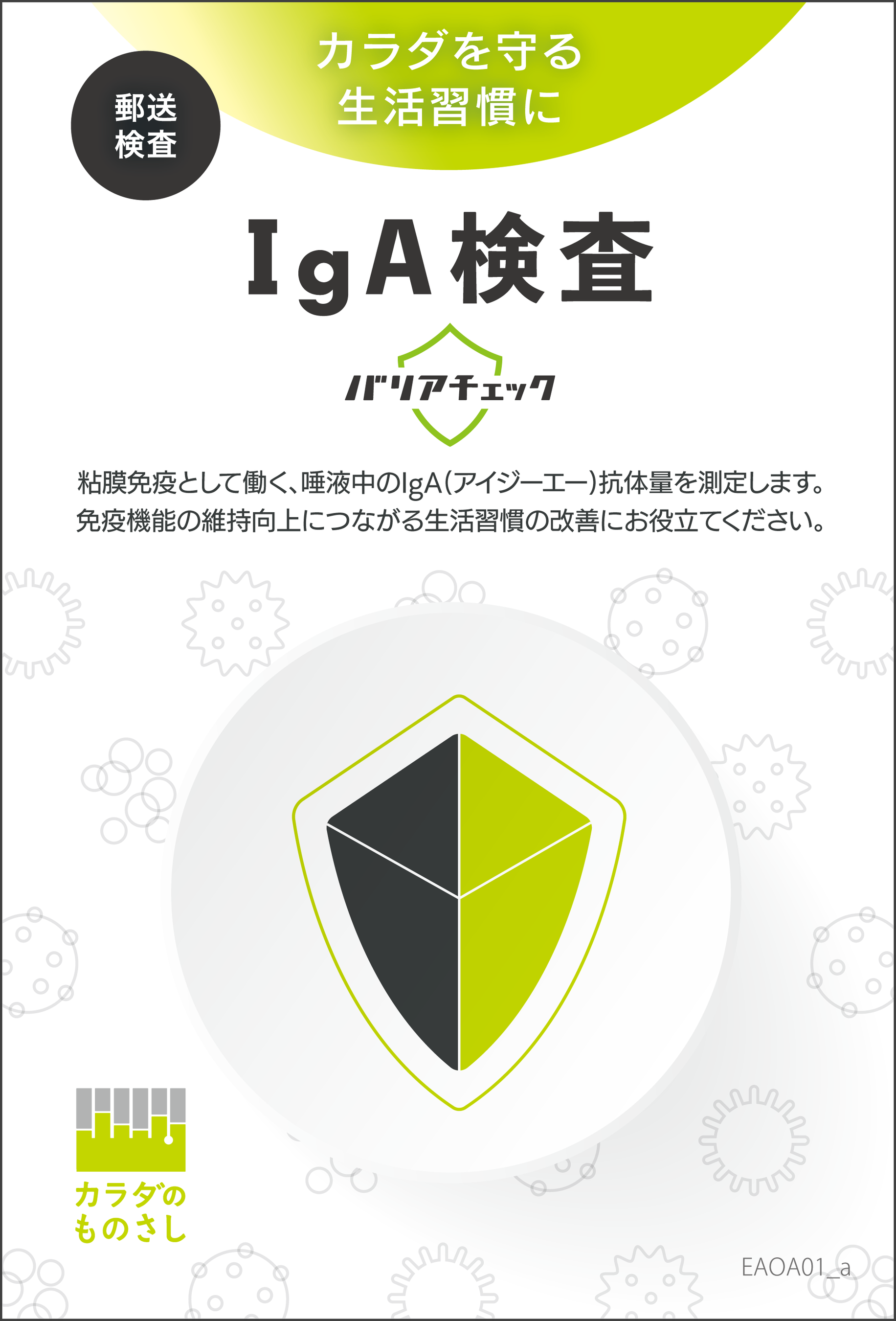 今回使用したIgA検査キット「バリアチェック」