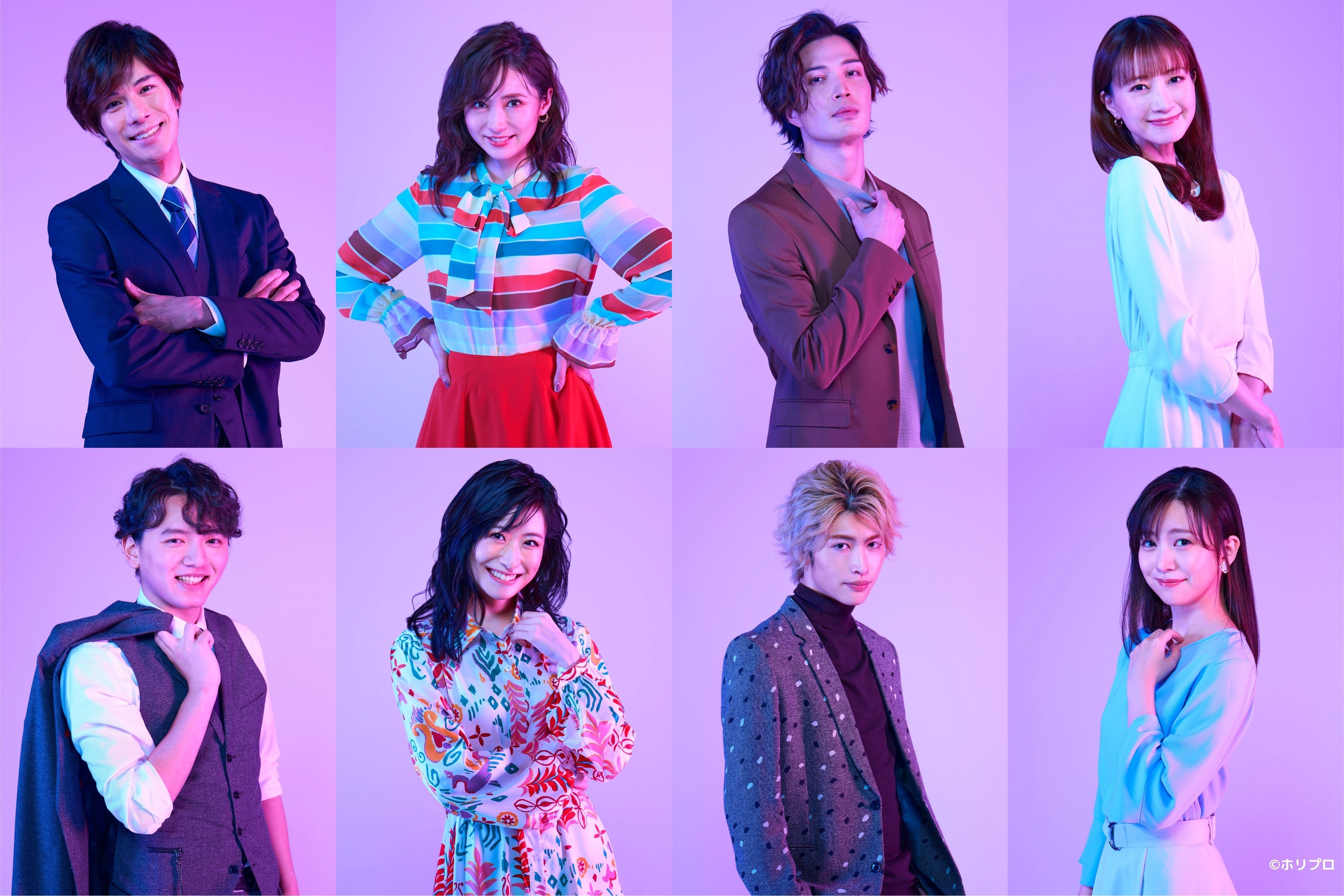 上段左より）柿澤勇人、笹本玲奈、廣瀬友祐、夢咲ねね／下段左より）濱田龍臣、唯月ふうか、増子敦貴（GENIC）、熊谷彩春