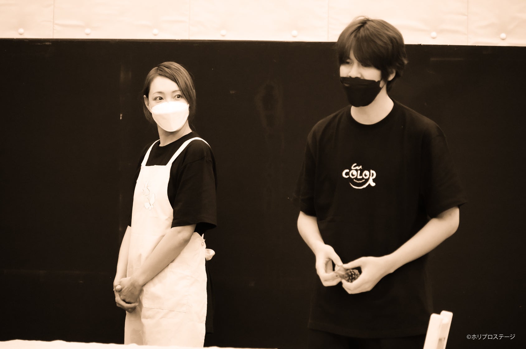 左から）母 柚希礼音、ぼく 浦井健治