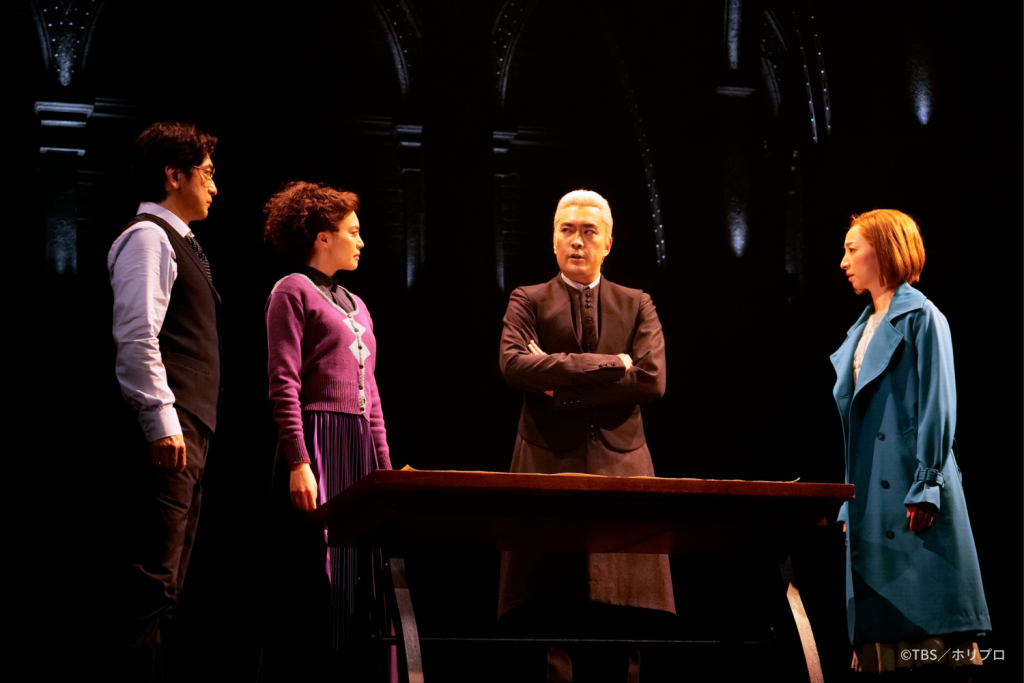 左より）石丸幹二、中別府葵、松田慎也、白羽ゆり