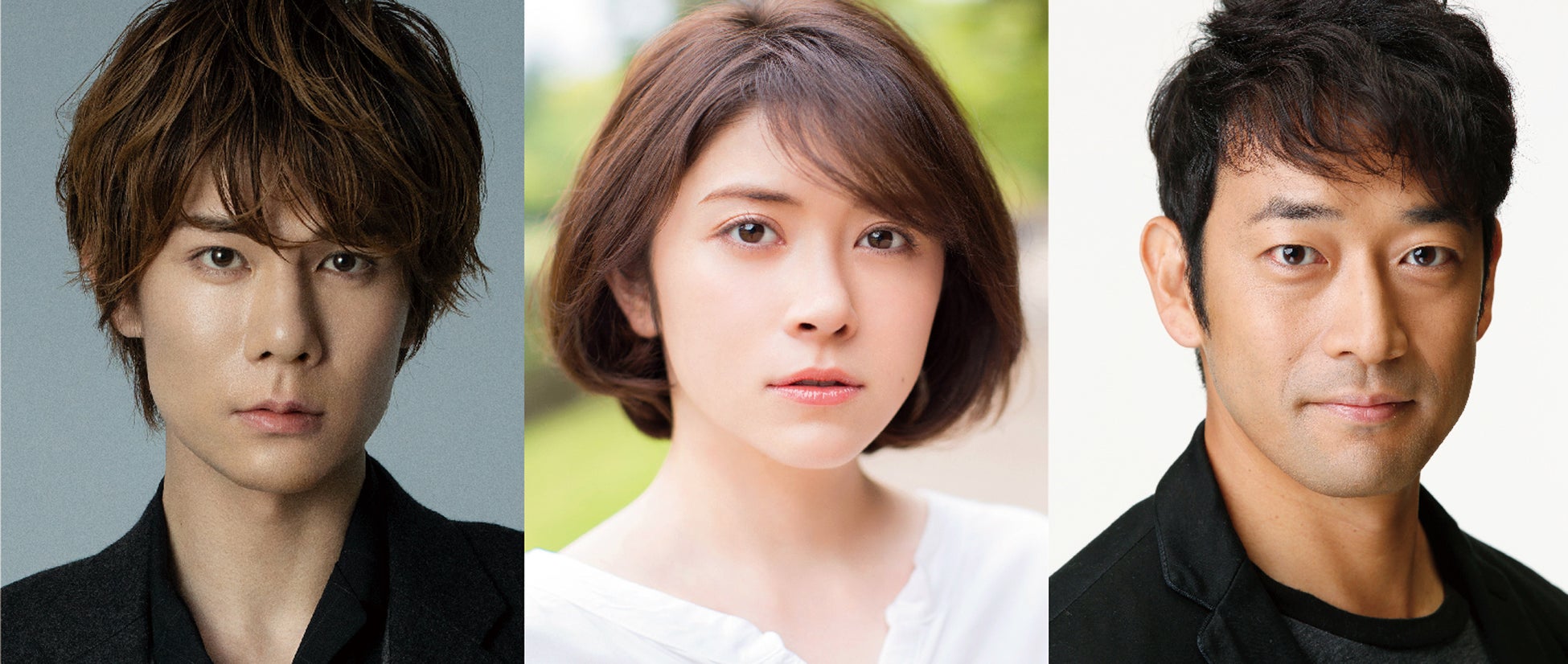 左より)柿澤勇人、宮澤エマ、迫田孝也