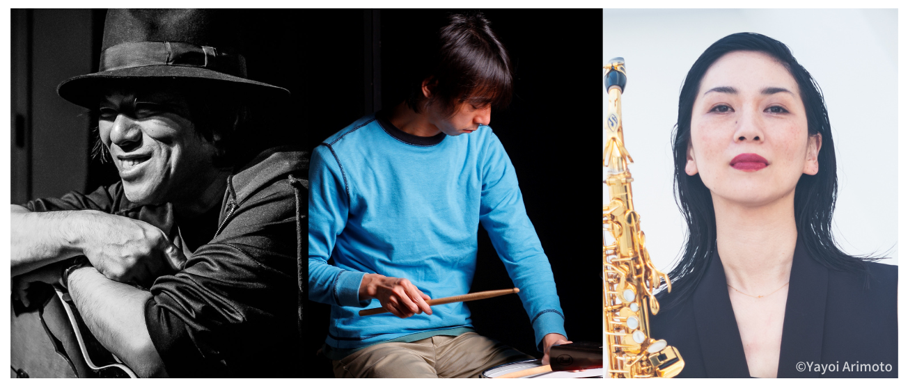 左より）演奏  大友良英、イトケン、江川良子