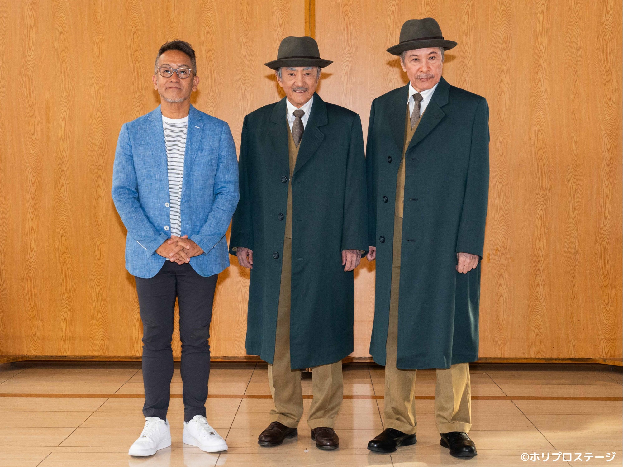 左から）演出：宮本亞門、市村正親、鹿賀丈史