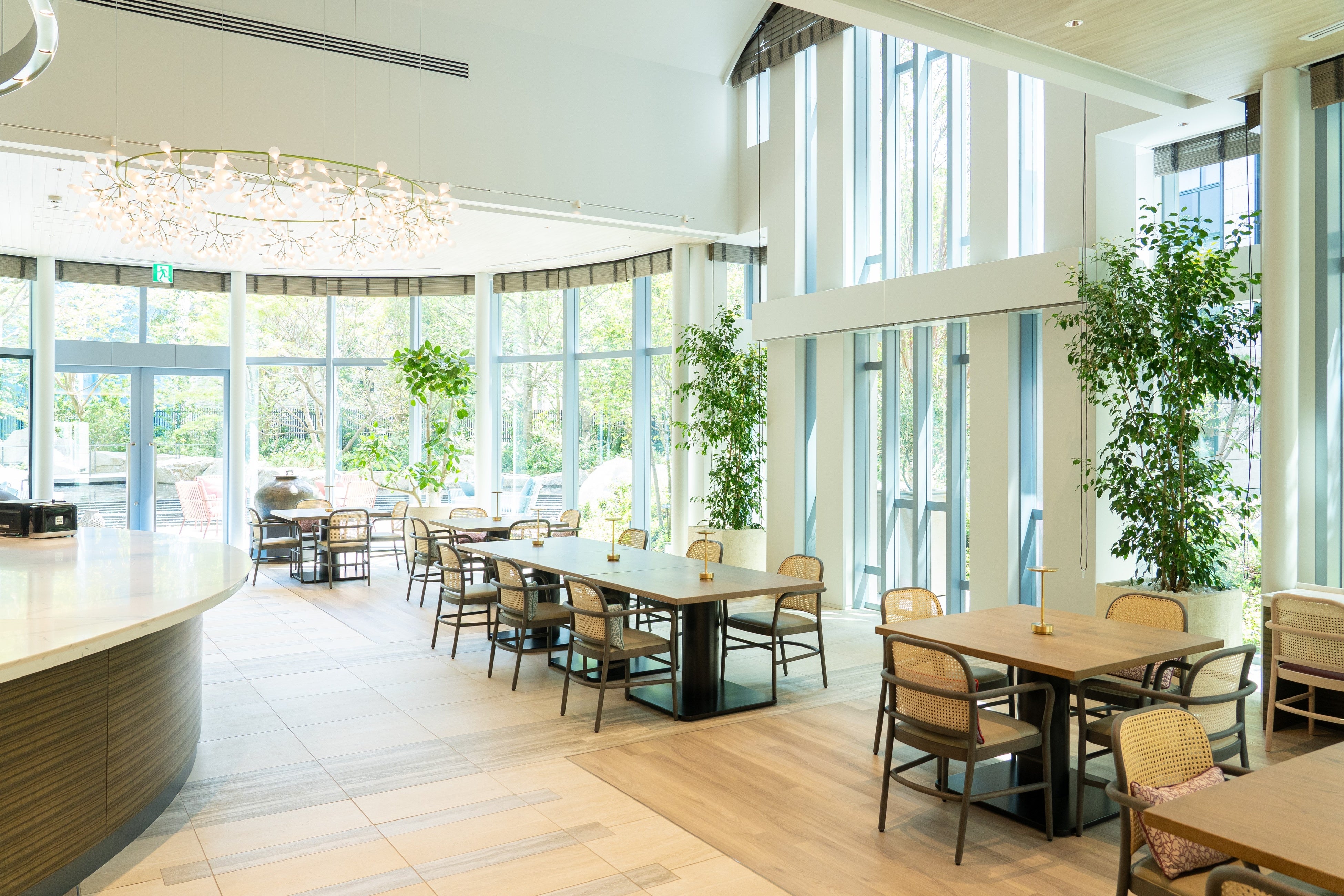 プライベートガーデンとの調和を意識した配置