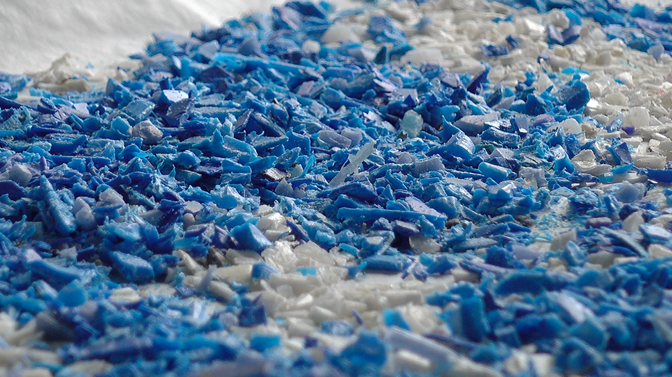 破砕した海洋ごみ