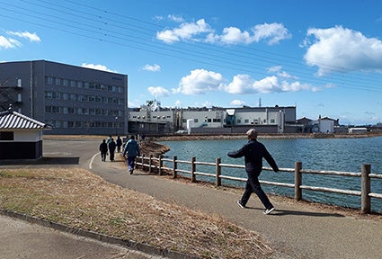 ▲休憩時間のウォーキングの様子