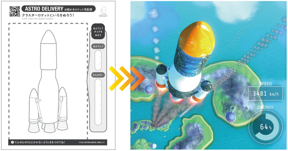 ロケットに必要な「燃料」と「酸化剤」のバランスをぬりえで学ぼう