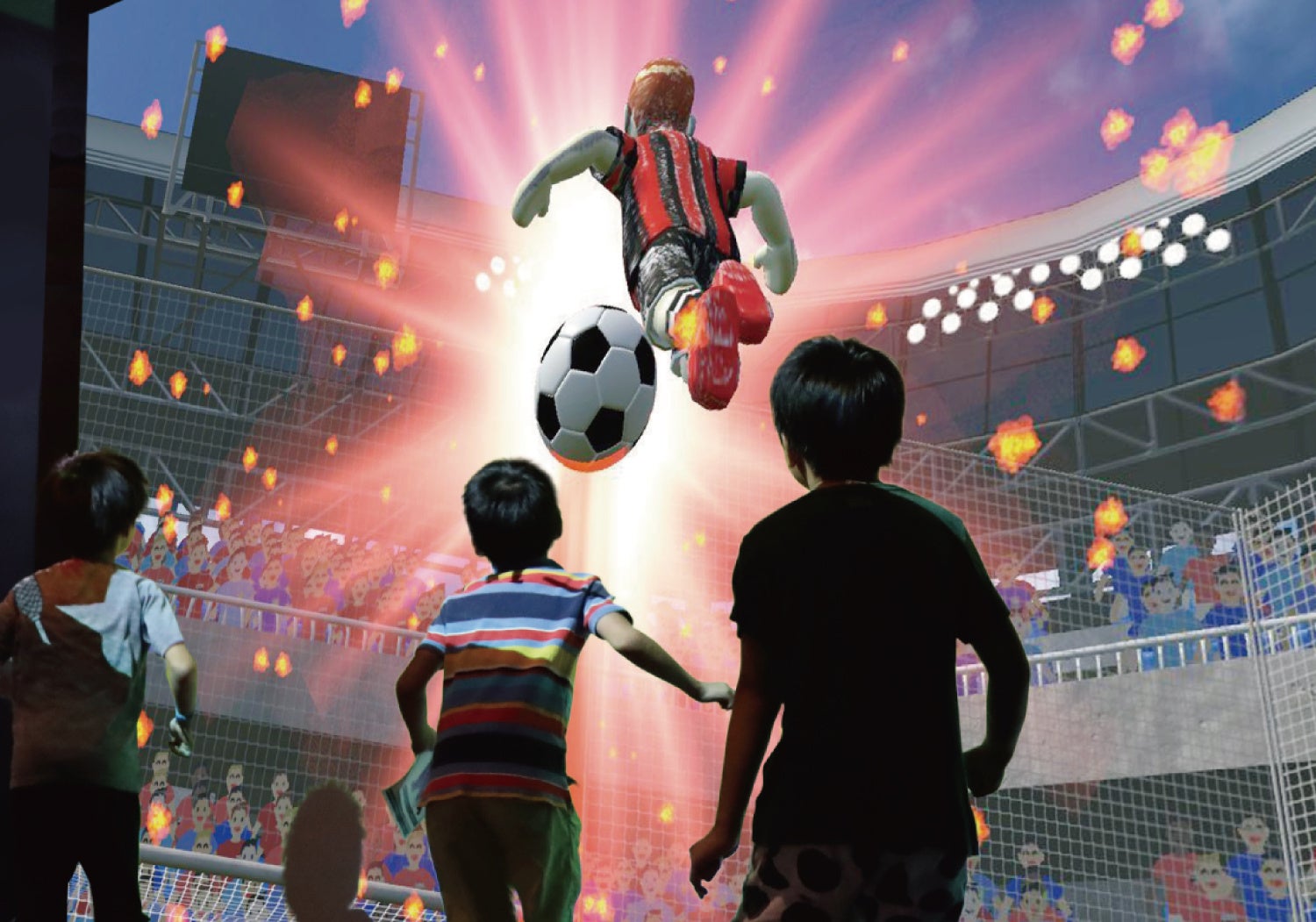 オリジナルのサッカー選手で必殺技を繰り出す!「DRAWING STRIKER/らくがき3Dサッカー」