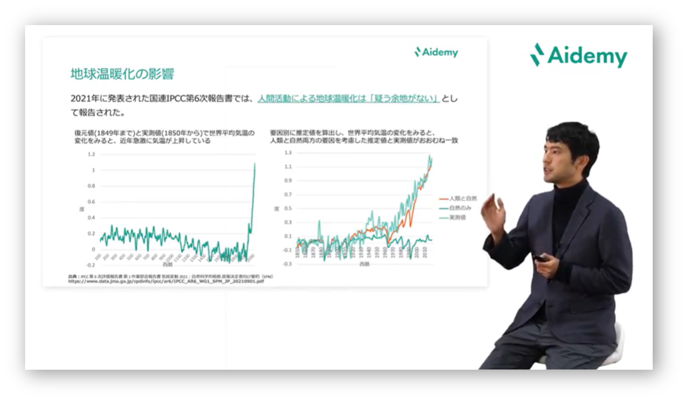 ▲Aidemy GX｜法人向けの実際のコースの様子