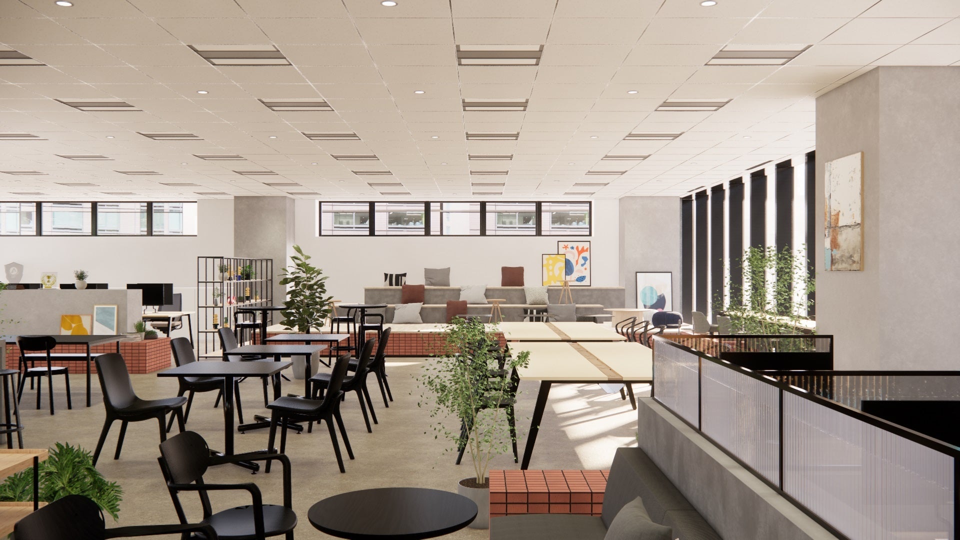 ＜「KAMIYACHO Connection Base」の内観イメージ＞