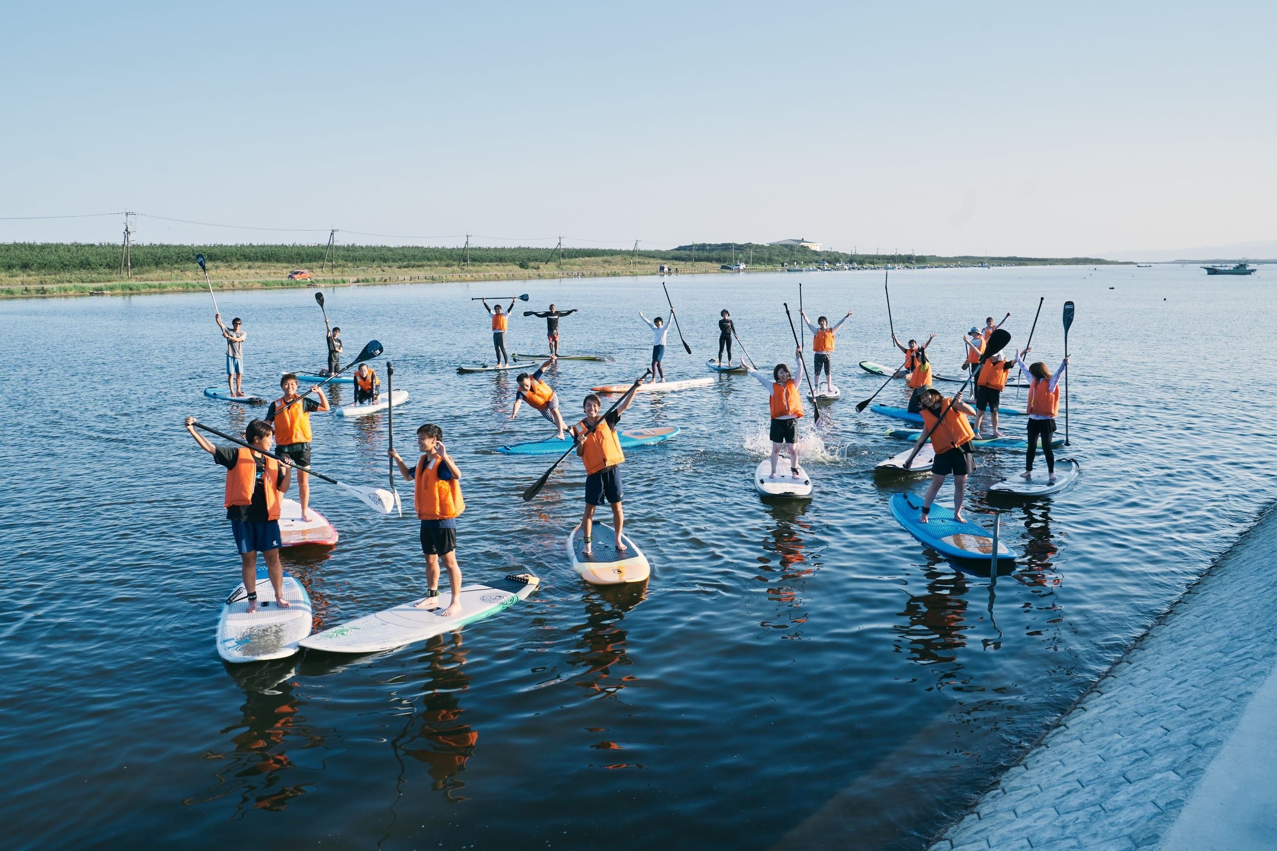 2021年TAKIBI TRIPevent内で実施したSUP体験の様子