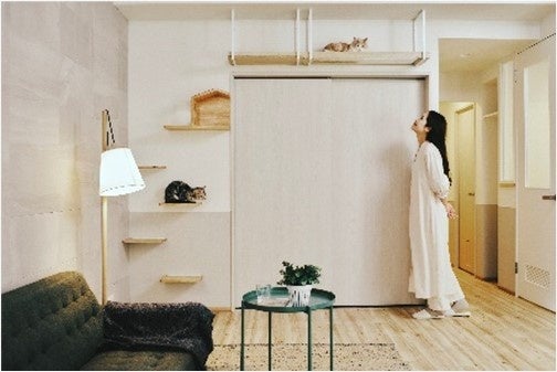 ▲「コンフォリア高島平」の外観、ペット専用住戸の内装