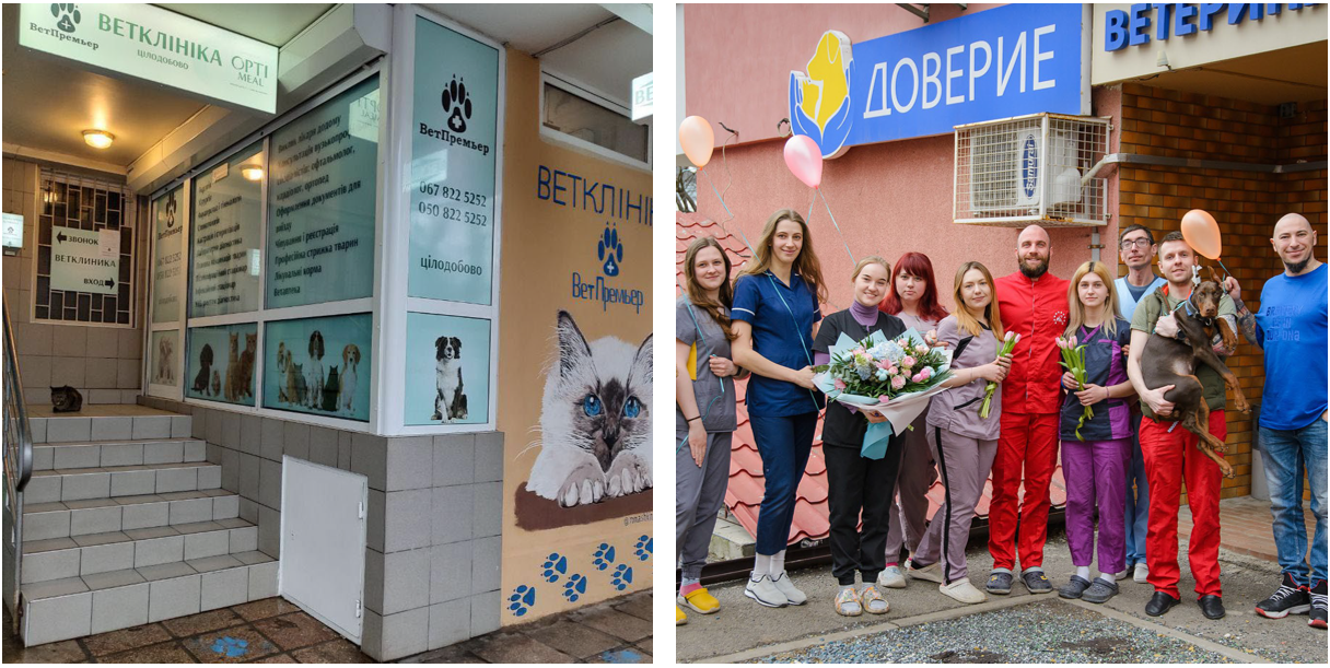 ▲左：オデーサの診療所／右：ハルキウの診療所（写真提供：IFAW）