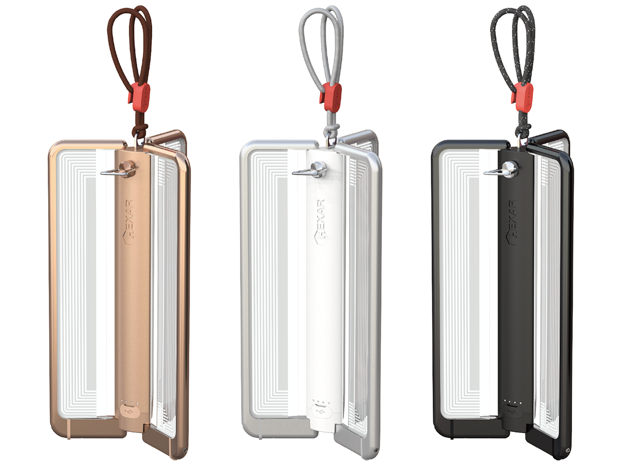 左：コッパー、中央：ホワイト、右：ブラック