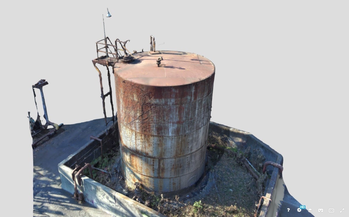 Skydio機で取得したデータを基に作成した3Dモデル図