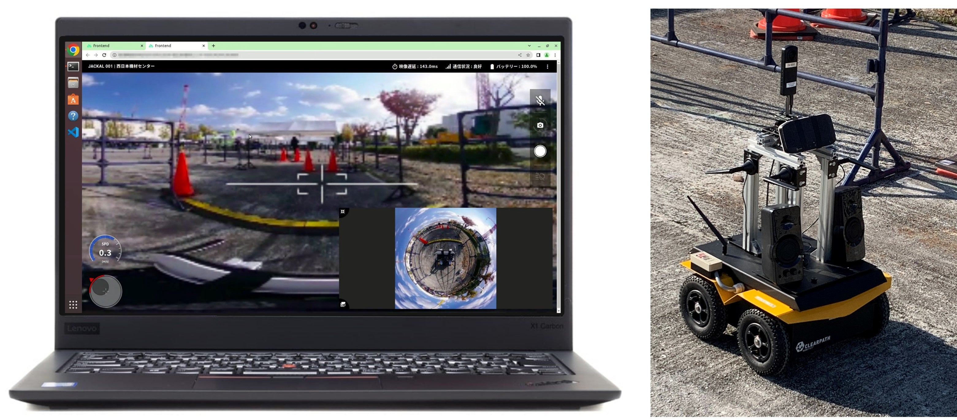 UGV遠隔操作ソリューションおよび検証用UGV JACKAL