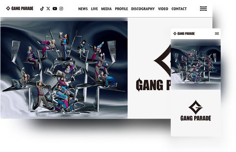 GANG PARADEのオフィシャルサイト&OFFICIAL FANCLUBがリニューアルオープン! GANG PARADEのオフィシャルサイト&OFFICIAL FANCLUBがリニューアルオープン!