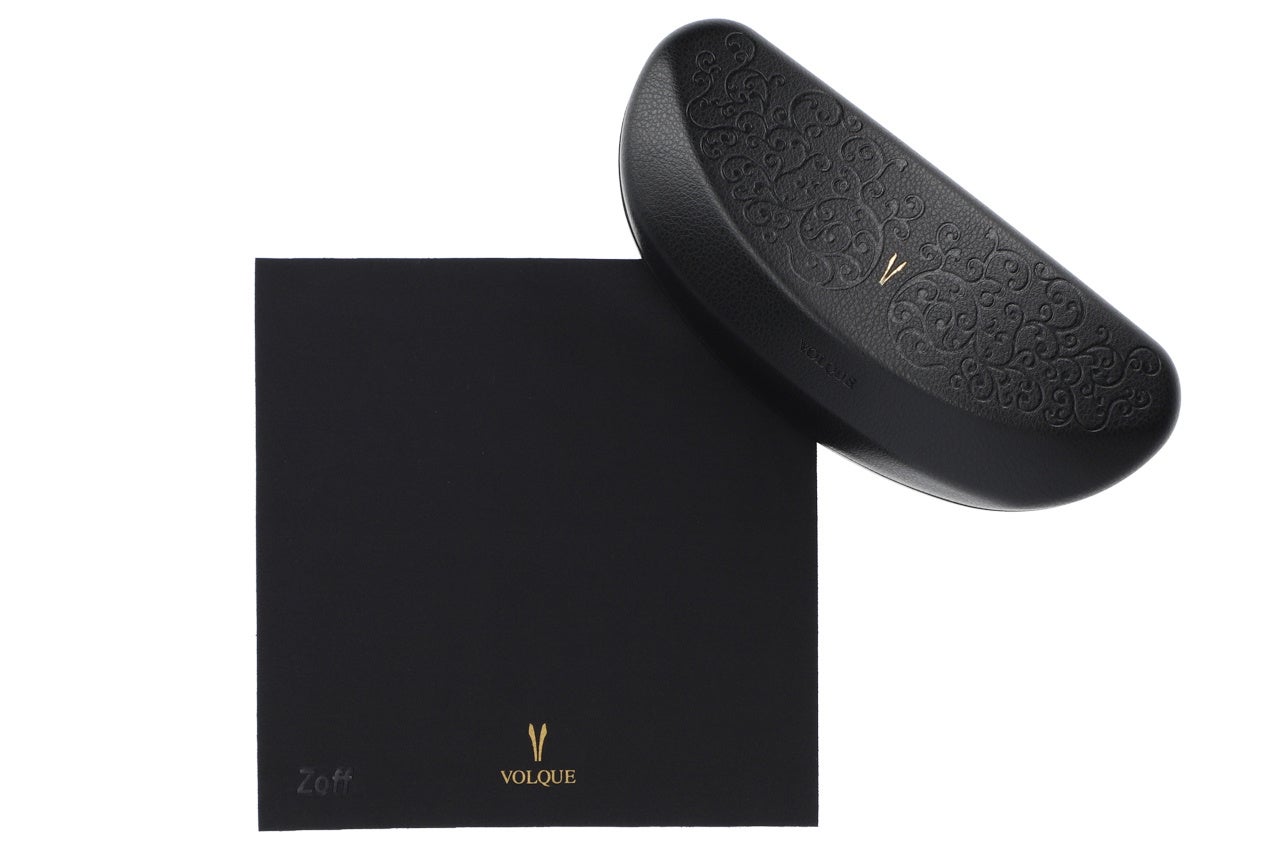 ▲バロック様式の象徴である唐草模様を基調にしたオリジナルハードケース、メガネ拭き付き。