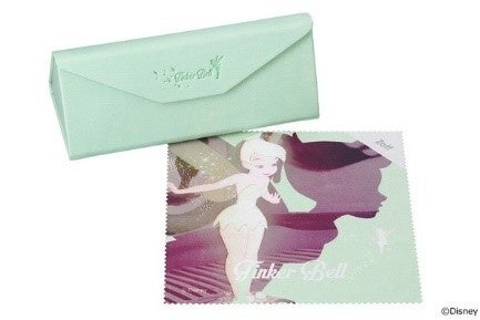 付属品：ティンカー・ベルモデル専用オリジナルデザインのメガネ拭きと、持ち運びに便利な折りたたみ式ケース