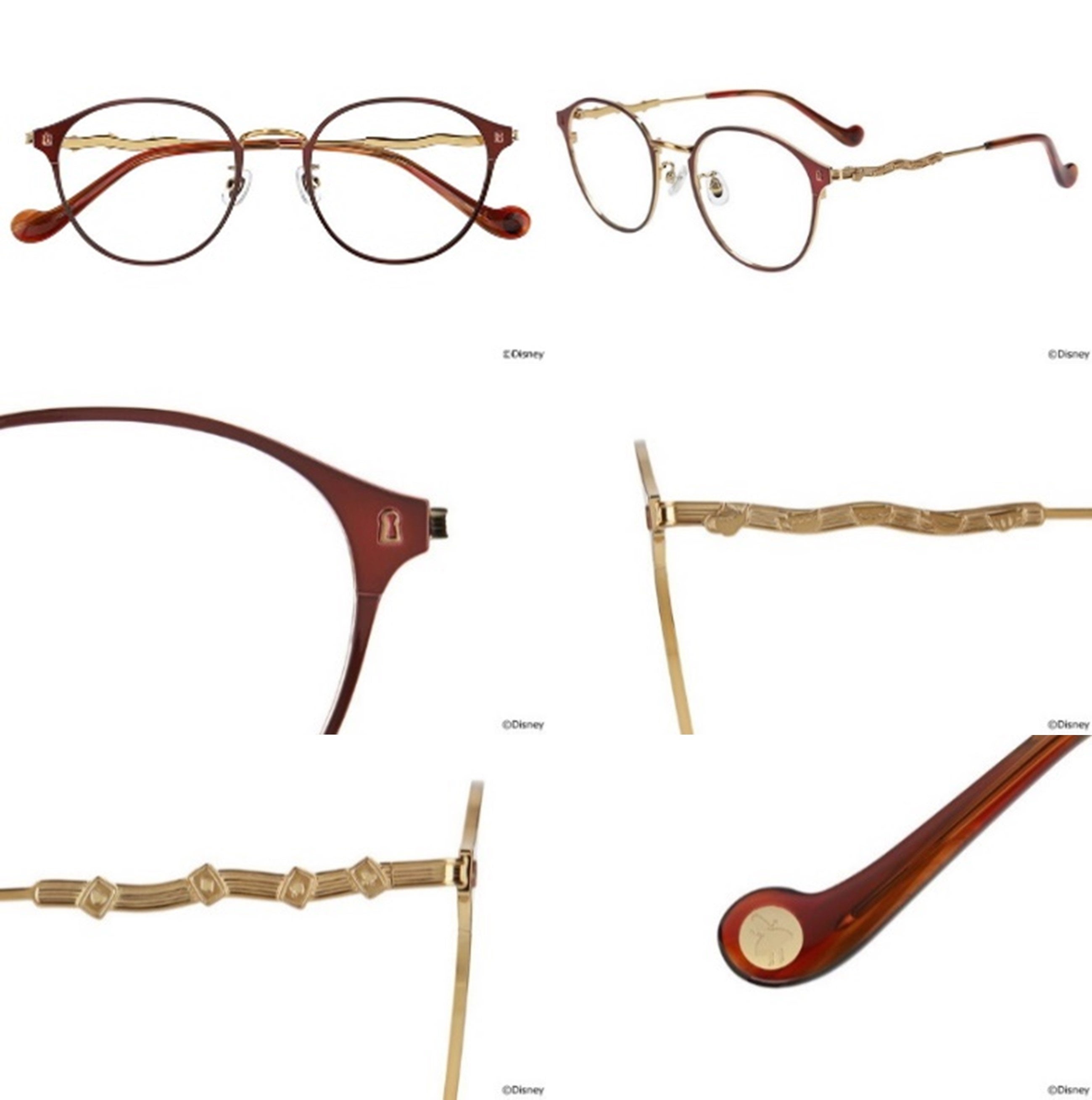 お茶会をイメージした紅茶カラーのフレームに、鍵穴やお茶会のティーポット、カップをちりばめたデザイン性に富んだ一本。サイドの波打つデザインは『ふしぎの国のアリス』のストーリーを感じさせるとファンから大好評でした。