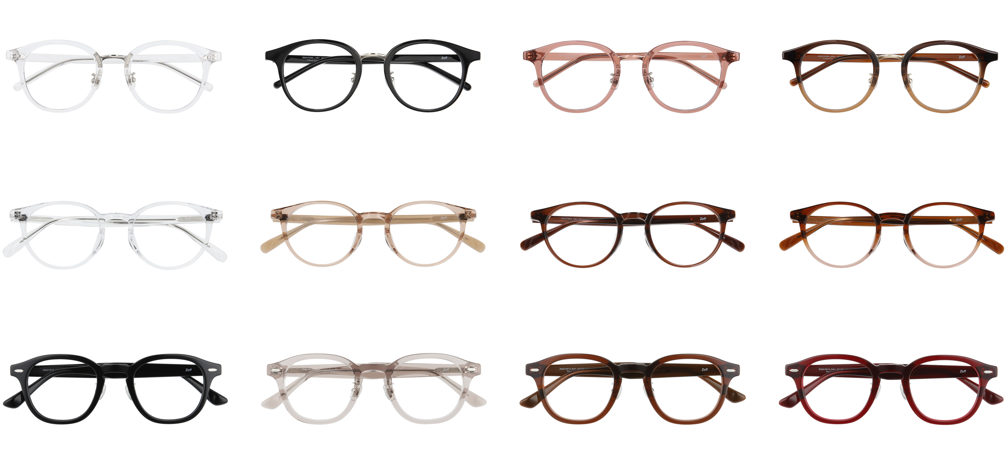 Zoff メガネ 鯖江 ZT243014_56E1 ゴールド 度あり チタン スペシャルプライス]高級感溢れる小ぶりのボストンフレーム/MADE IN