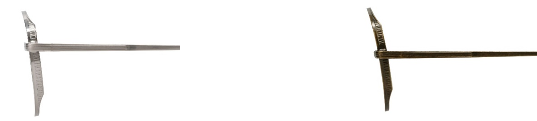 ▲レンズの厚みが出る部分を隠してくれるので、度数が強い方も挑戦しやすい。 商品画像：ZF242001_15F1, ZF242G01_57F1