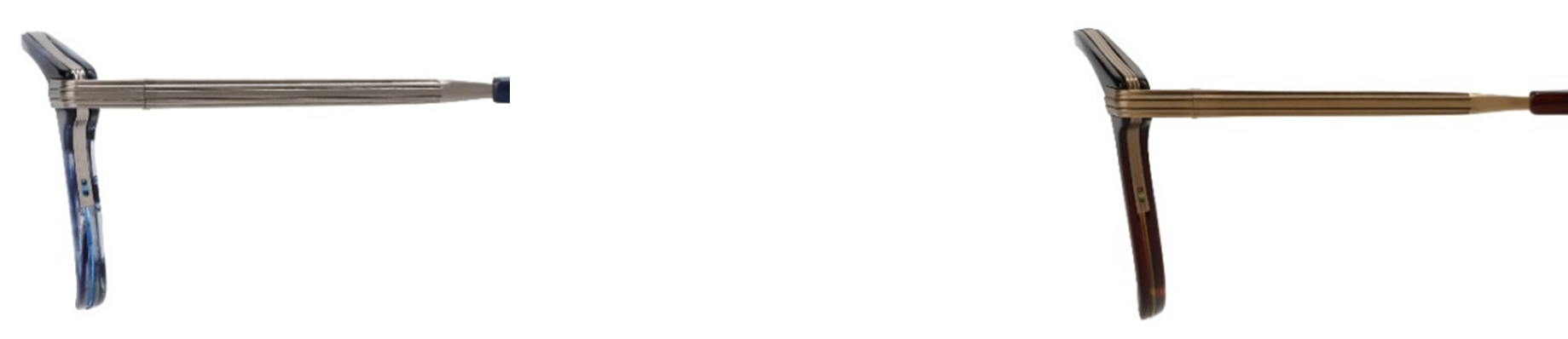 ▲メタル生地をプラスチックで挟み込んだ仕様と、それぞれの異なるカラーの糸を組み込んでいる。 商品画像：ZF241002_72A1, ZF241G04_49A1