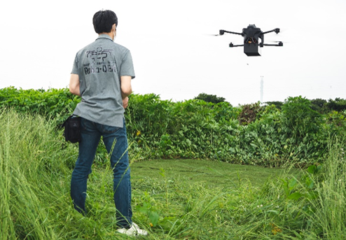 　「Aigis One」初の飛行テスト風景