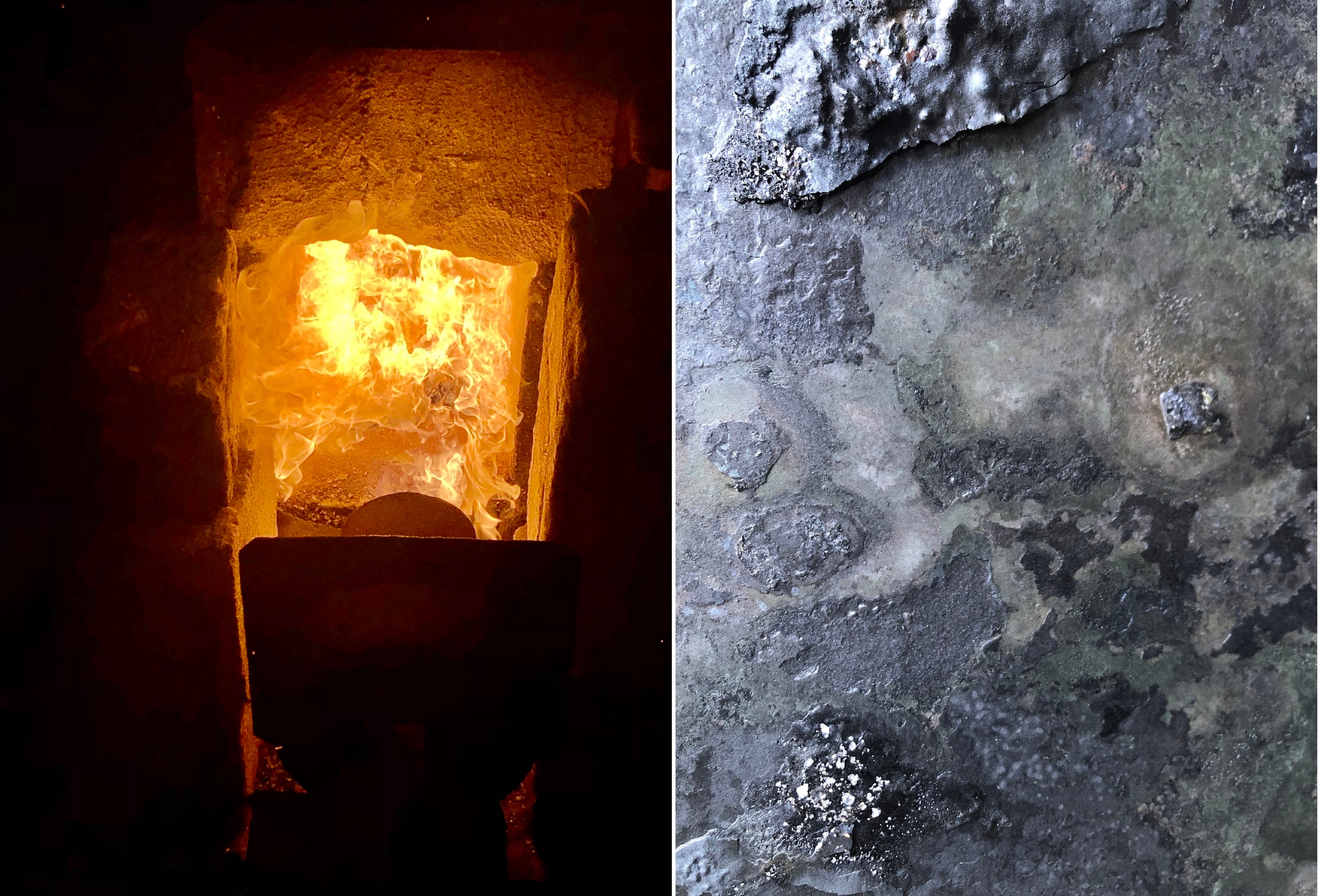 1300度という高温でステンレスを焼成することで生まれる独特の焼肌。