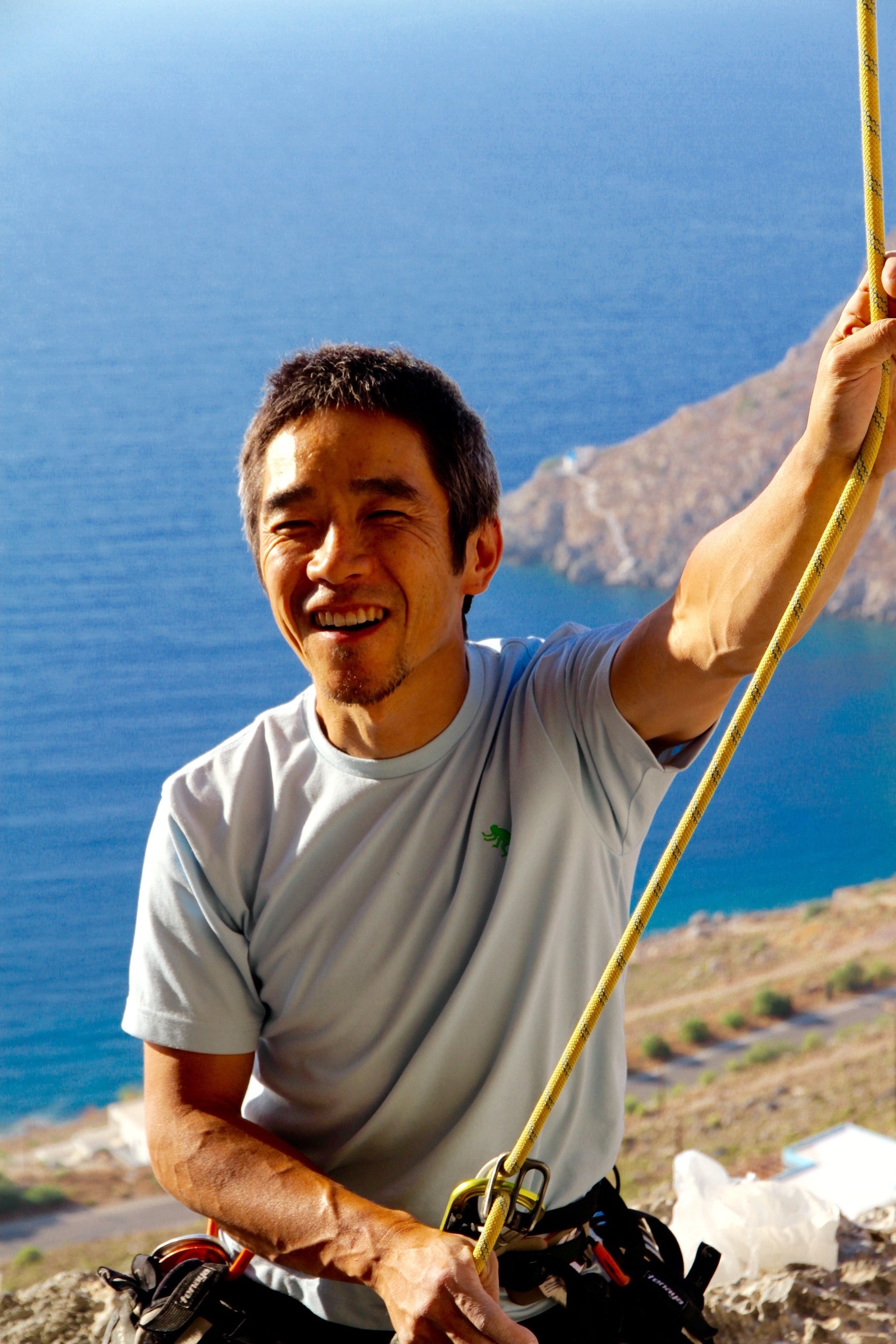 小林幸一郎（ビレーをする小林）