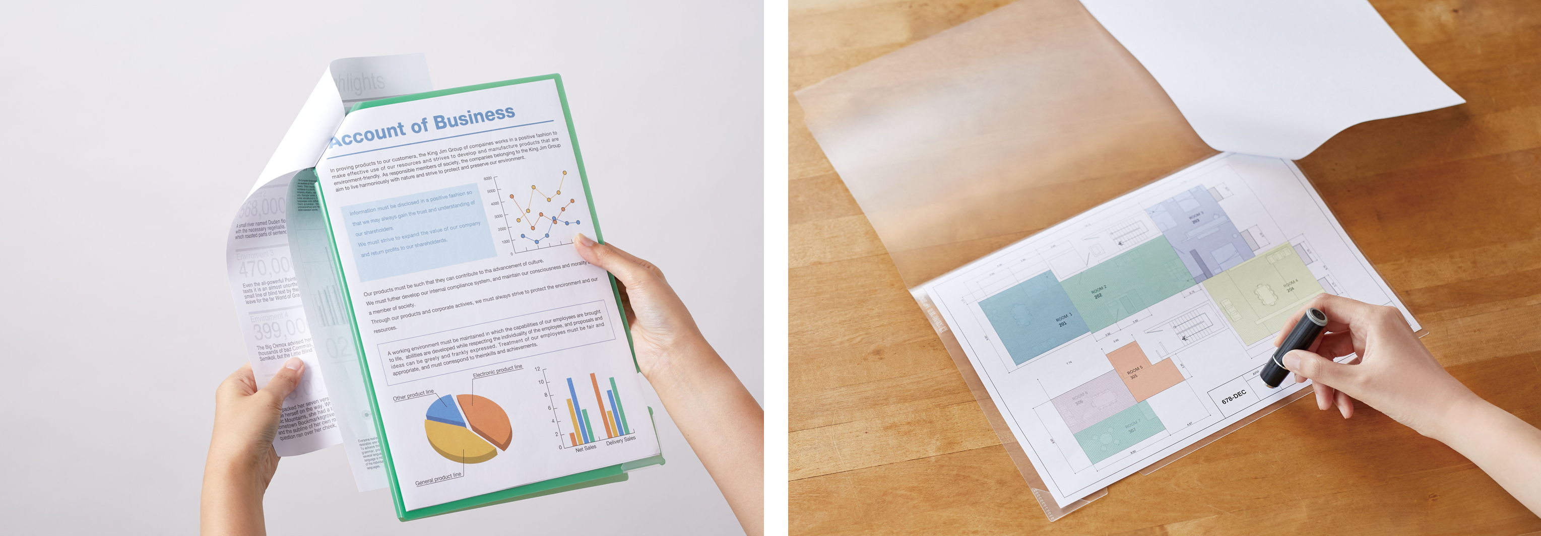 ホチキス留めの感覚で書類をナナメにめくれるファイル ホルダー ナナメクリ シリーズ発売 株式会社キングジムのプレスリリース