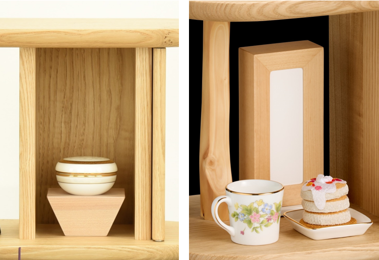 扉付きスペースとオープンスペース