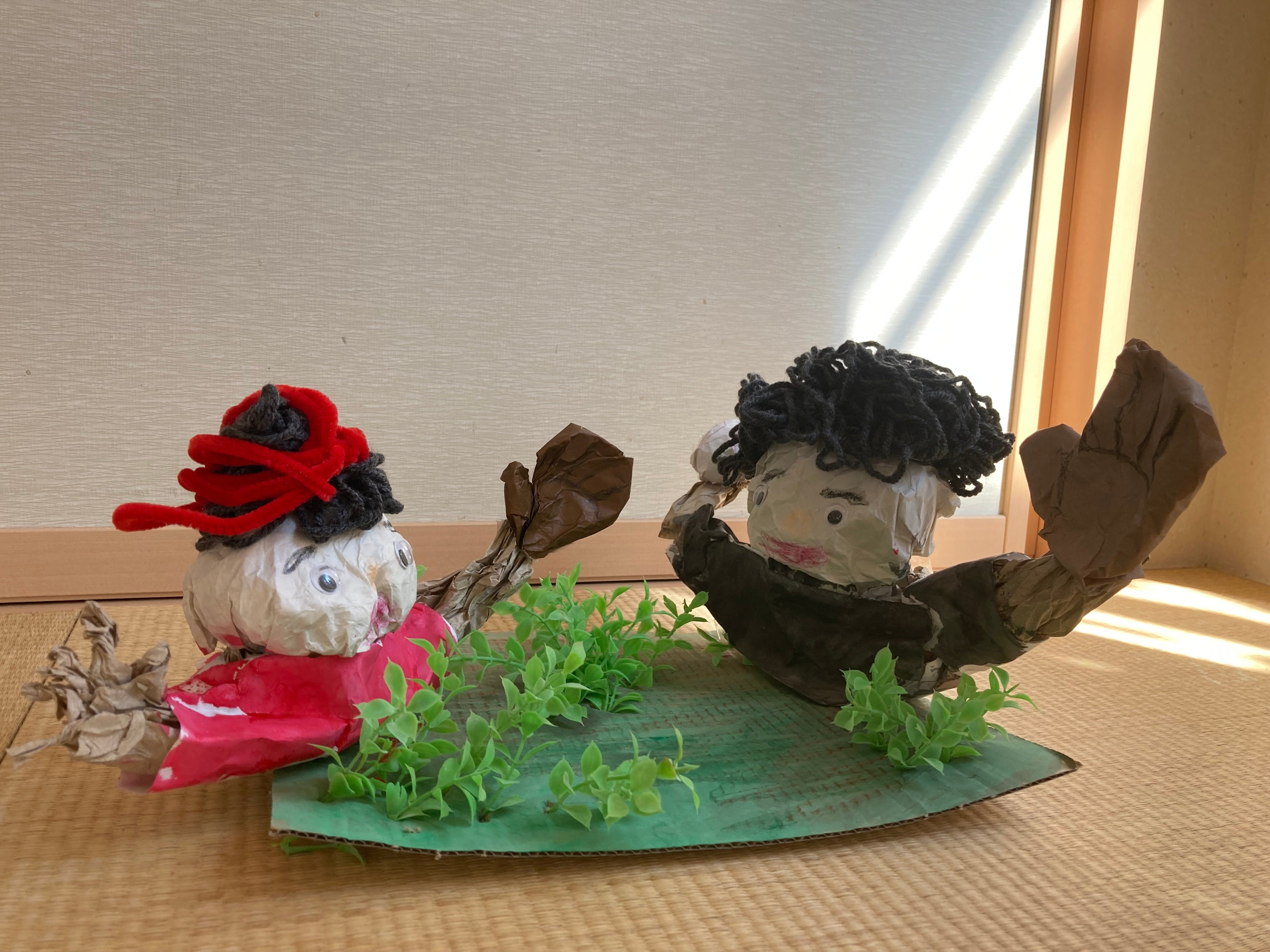 作品例「おじいちゃんとキャッチボール」