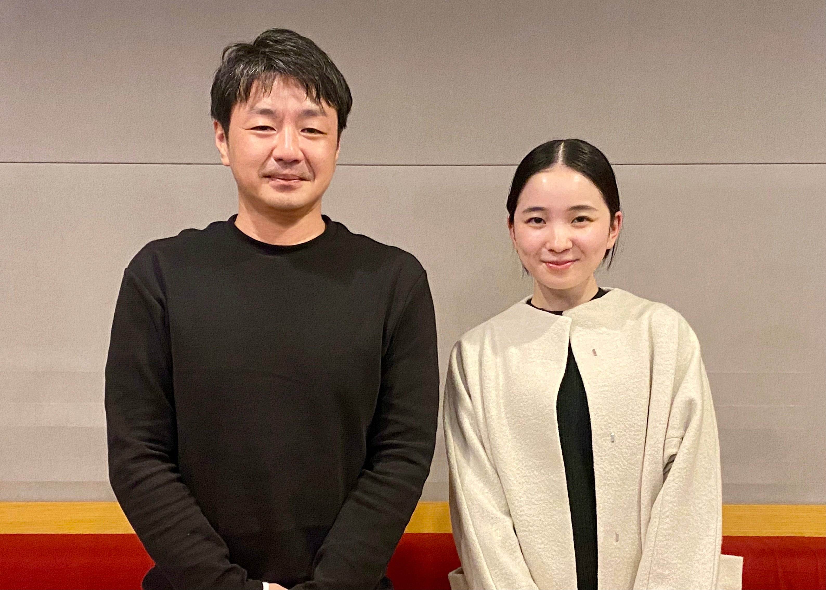 （左から水橋研二、福地桃子）