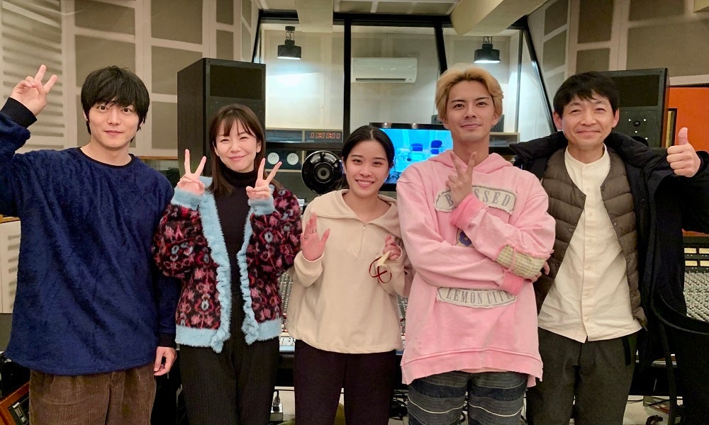 （左より：山口大地、野村麻純、円井わん、中尾暢樹、東根作寿英）