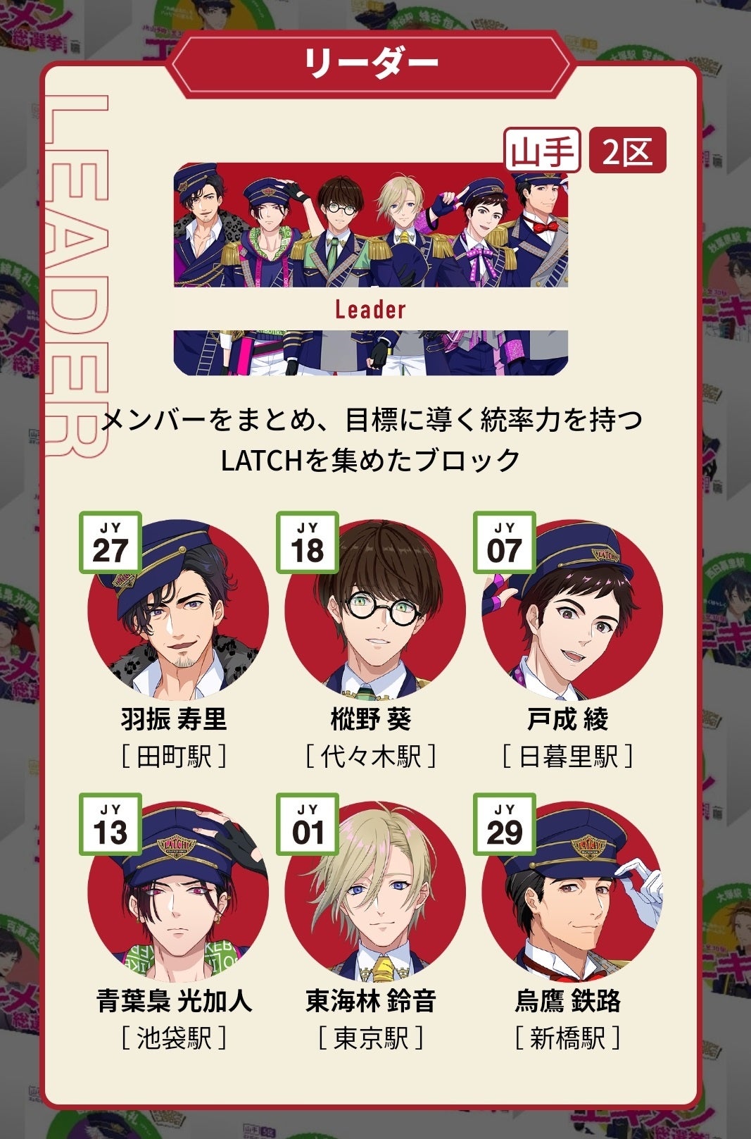 リーダーブロック投票画面