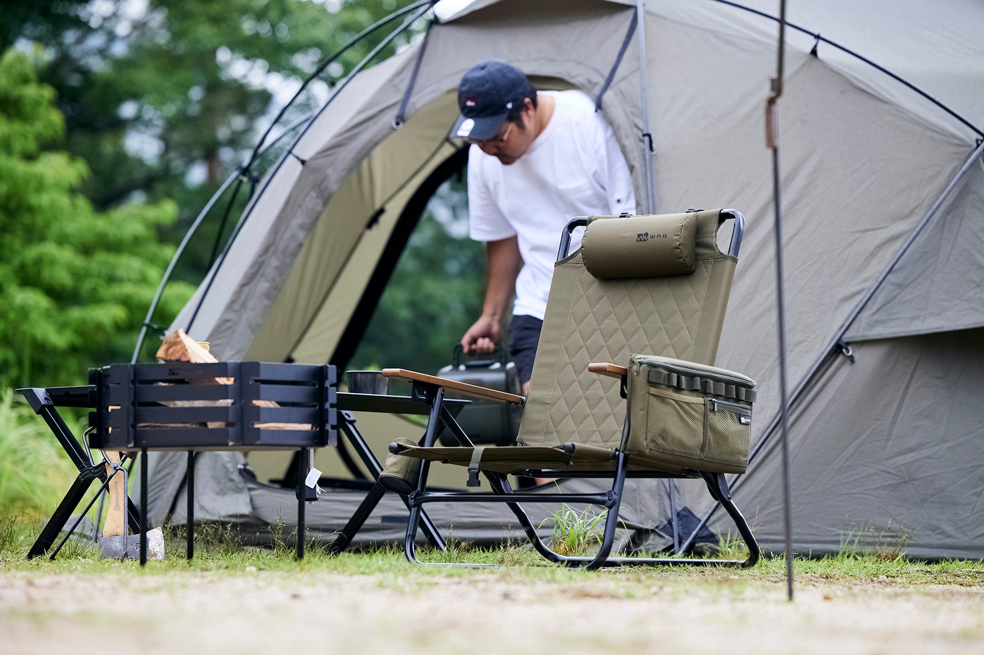 ロースタイルで快適なキャンプを楽しむ新製品『WAQ Reclining Low 