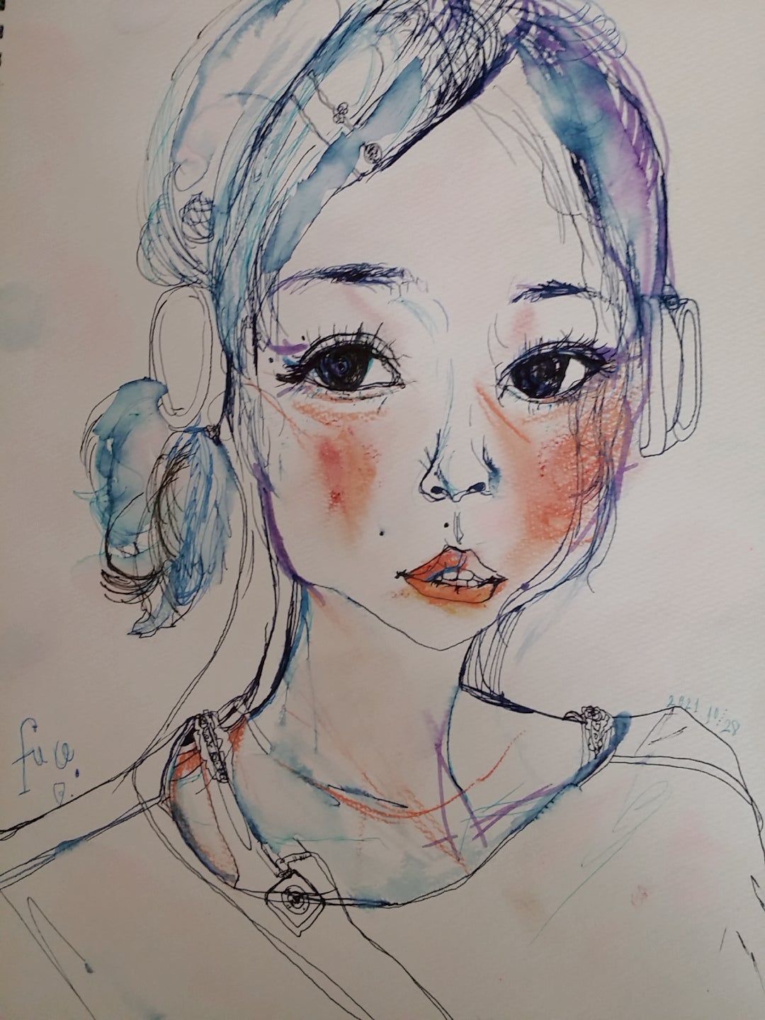 ふうりんごさん作　「ほんとうにはまっすぐなんだ.」