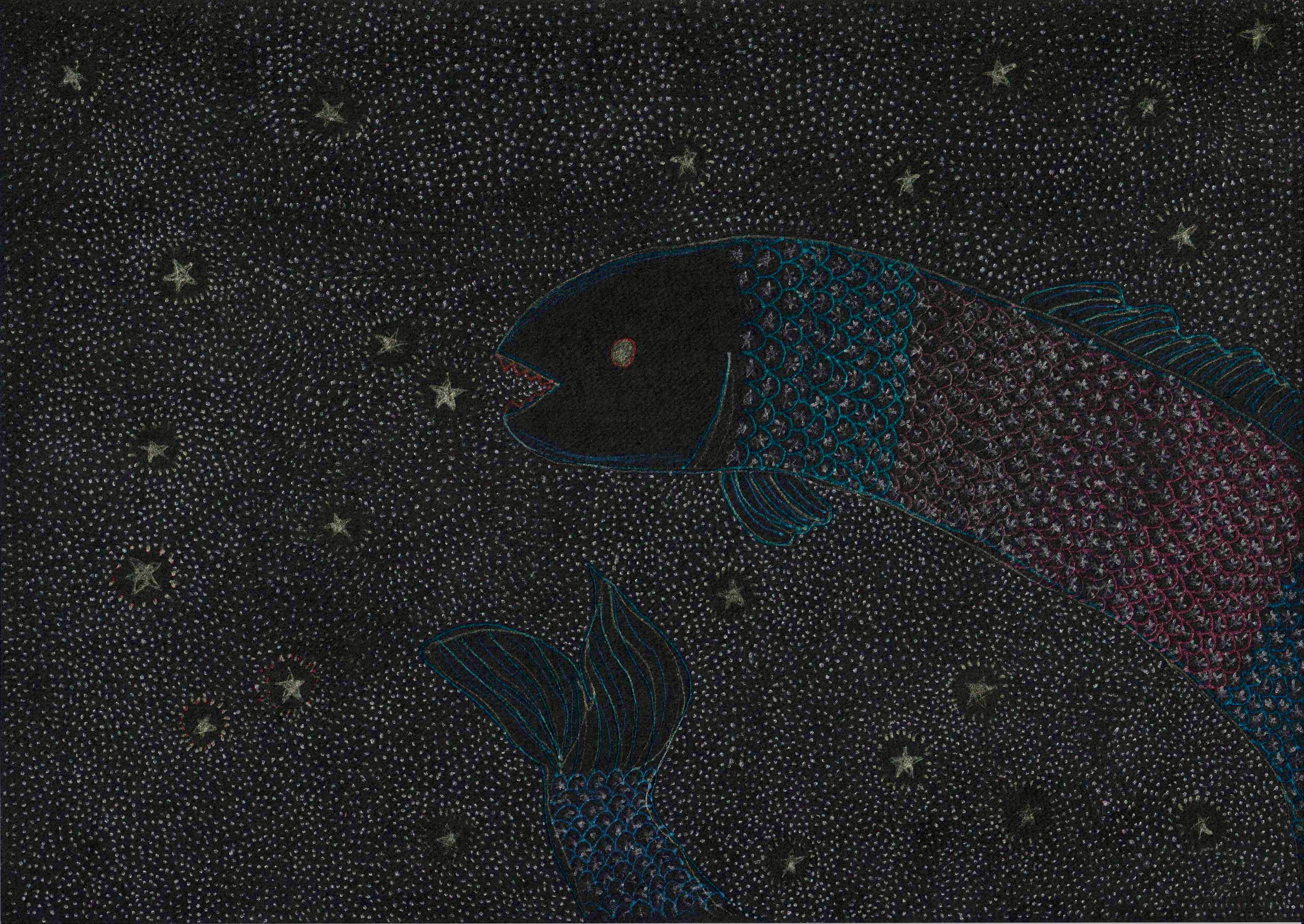 花かなでさん作　「星を食べる魚」
