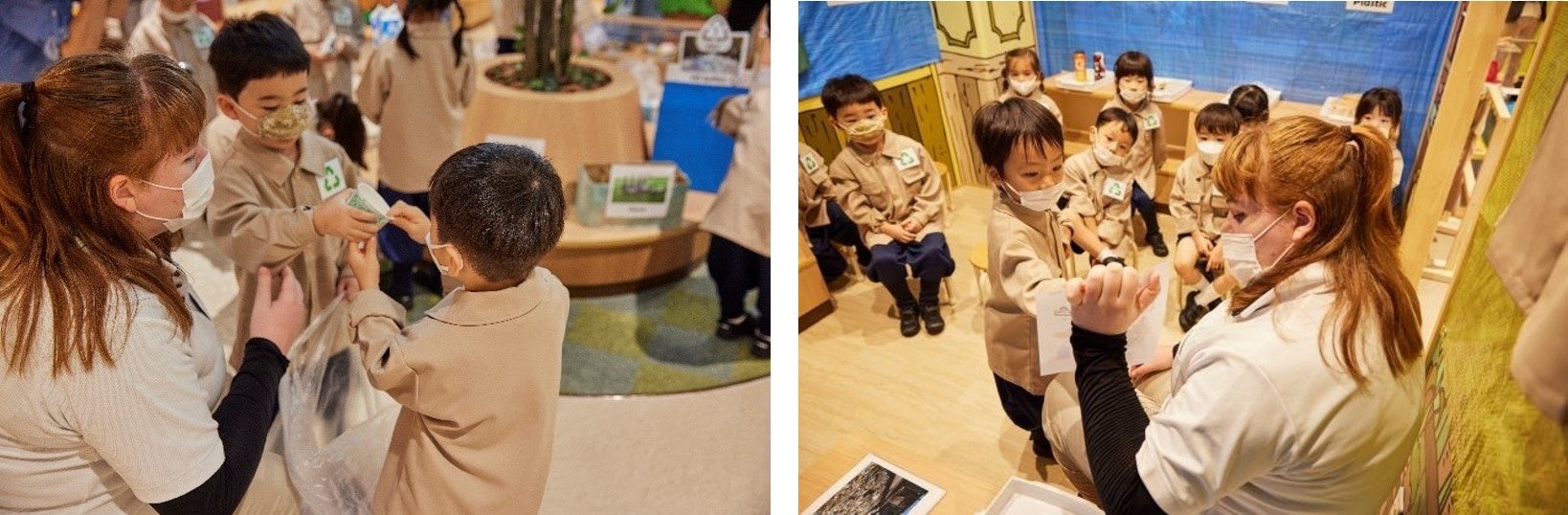 英語でゴミのリサイクルを学ぶ「リサイクラー（Recycler）」のレッスン風景