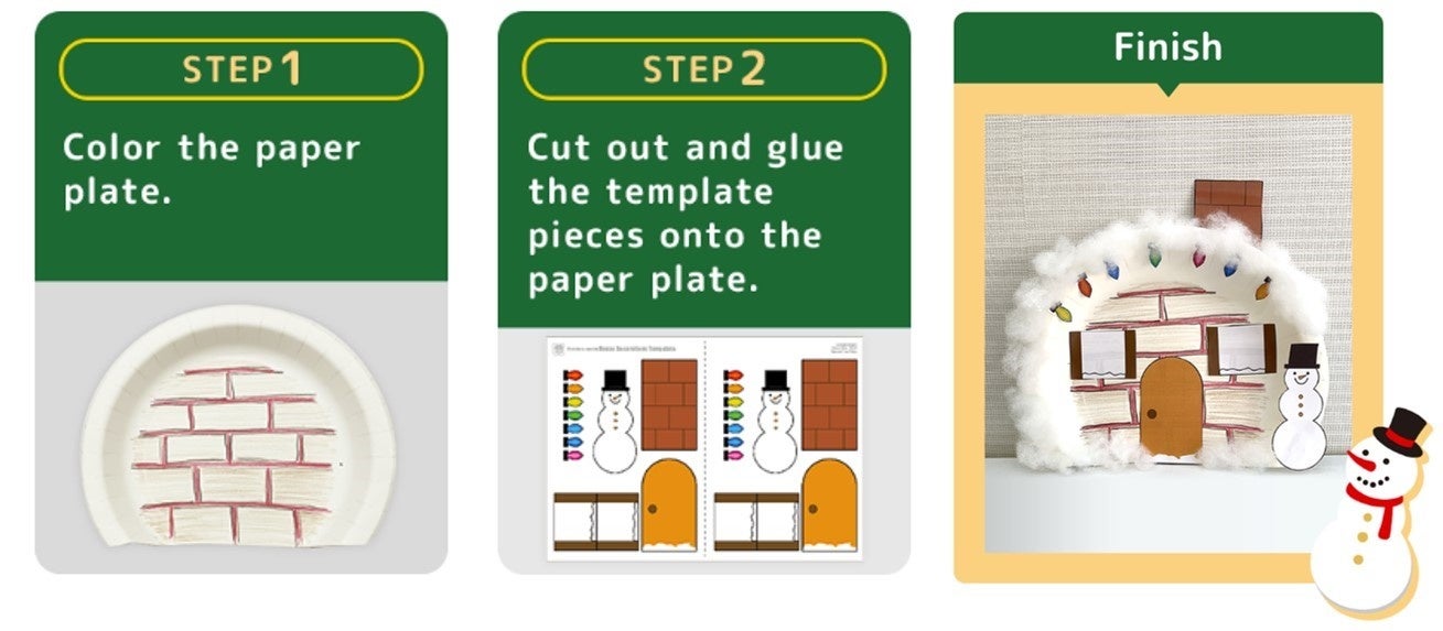 クラフトメインアクティビティ例。クリスマスシーズンのアクティビティを楽しく英語で行いますクリスマスシーズンのアクティビティを楽しく英語で行います