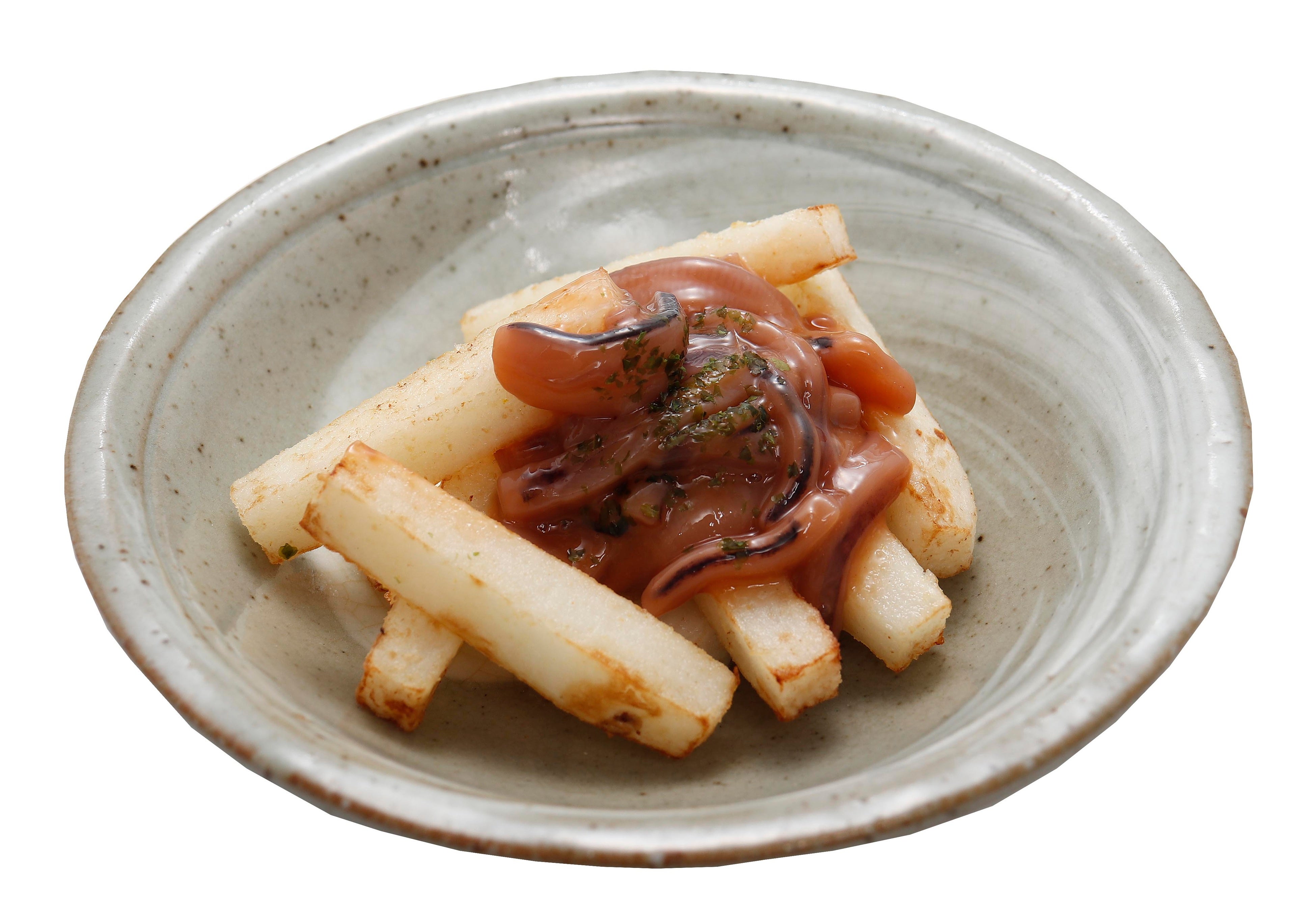 揚げ長芋塩辛のせ